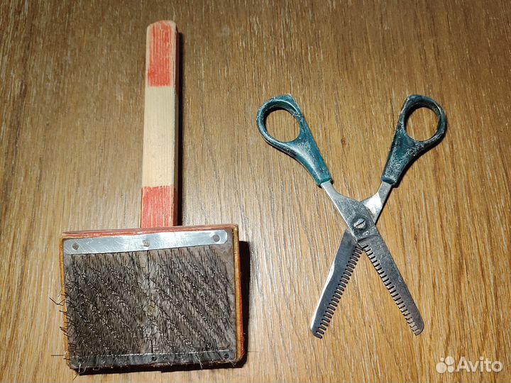 Щетка-пуходерка, ножницы филлировочные