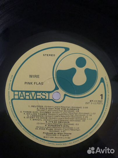 Wire – Pink Flag, Harvest, US, оригинал, NM, Rare