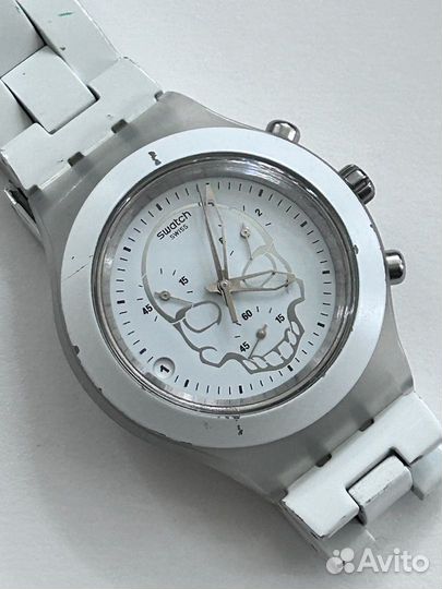 Swatch full blooded white skull svcw4000AG белые с