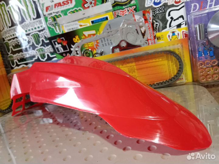 Крыло на кроссовый мотоцикл красное