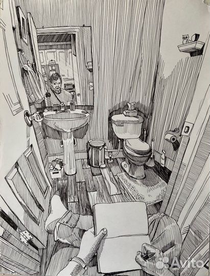 Графика интерьера, пейзажа