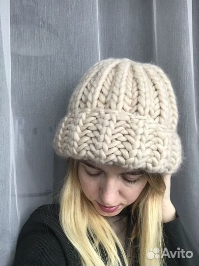 Шапка из перуанской шерсти на заказ