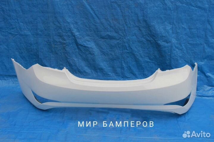 Бампер Хендай Солярис 2014 + задний в цвет белый P