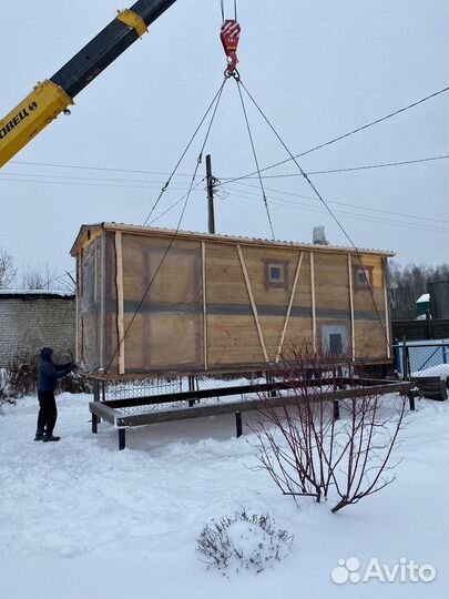 Готовая баня из бруса 2.3 x 5 метров не бочка