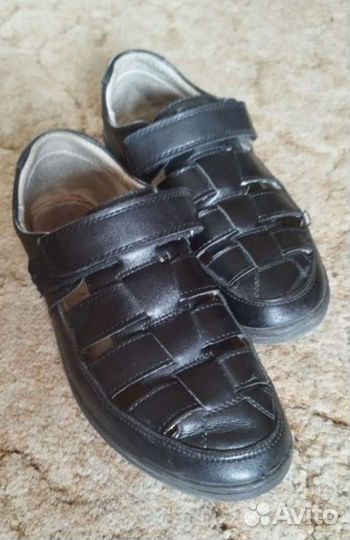 Туфли сандалии школьные натур. 23.8 см