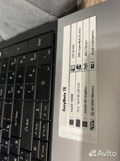 Ноутбук Packard Bell EasyNote TE