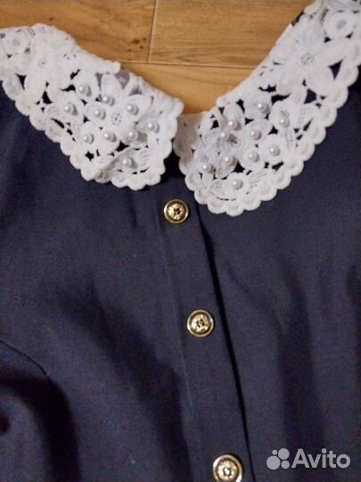 Платье школьное синее