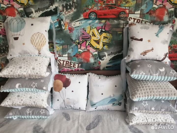 Бортики подушки в детскую кроватку