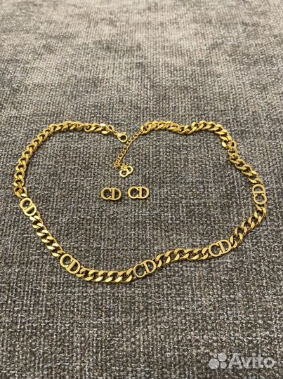 Комплект серьги и чокер Dior