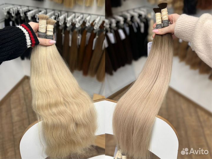 Волосы для наращивания, натуральные волосы премиум