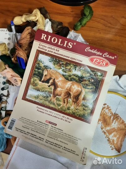 Вышивка крестом риолис +схема в подарок