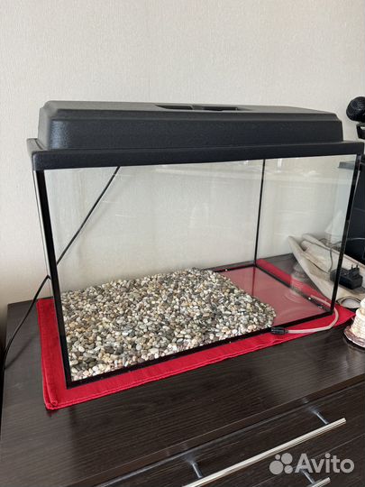 Аквариум, 60 л, грот, Галька, компрессор