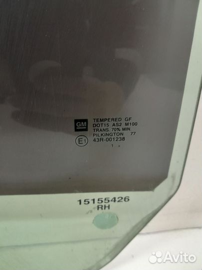 Стекло двери задней правой Chevrolet Trail Blazer