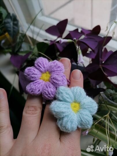 Вязаные цветы