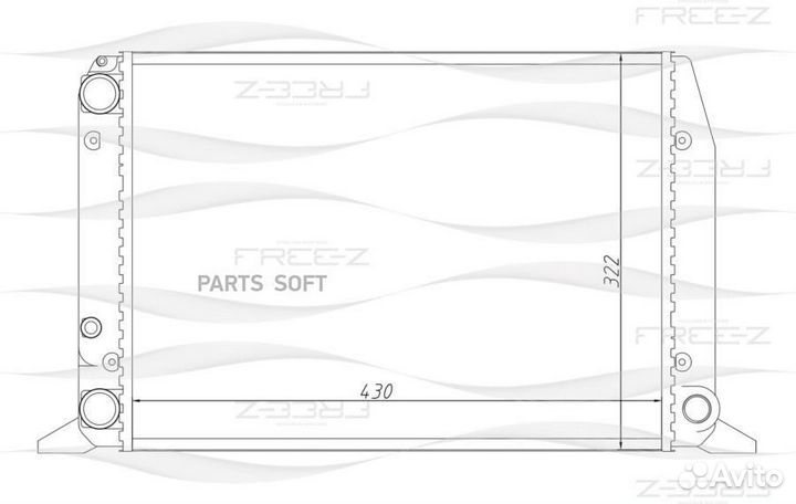 Радиатор охлаждения audi 80 86- 893121253