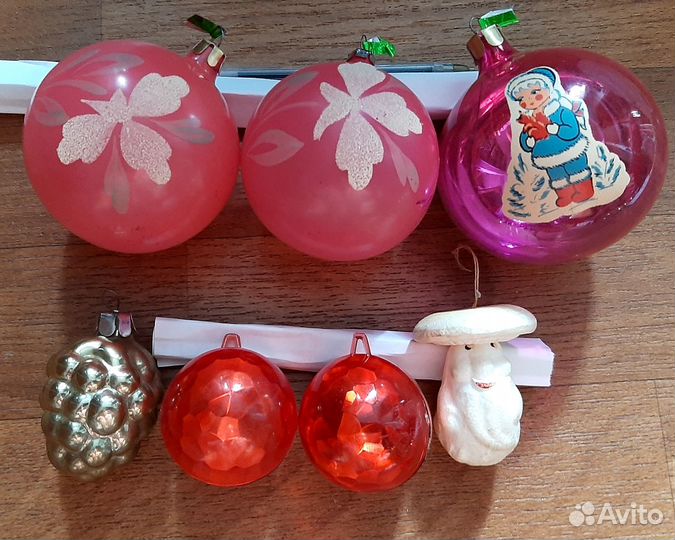 Новогодние игрушки, елочный дождь СССР