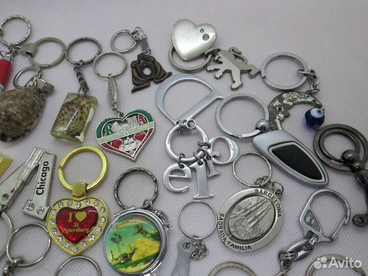Брелоки из разных городов мира