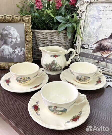 Чайные пары Sarreguemines Obernne