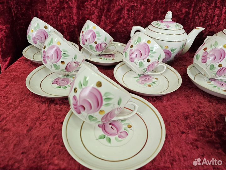 Чайный сервиз Агашки дфз Вербилки 60е 26 предметов