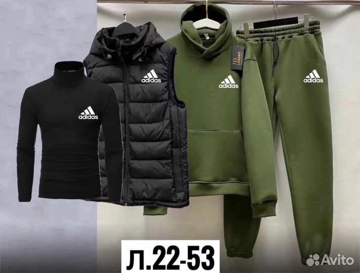 Спортивный костюм утепленный мужской adidas