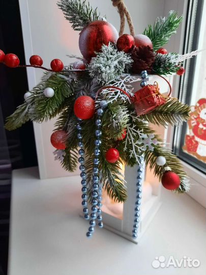 Свеча фонарь композиция