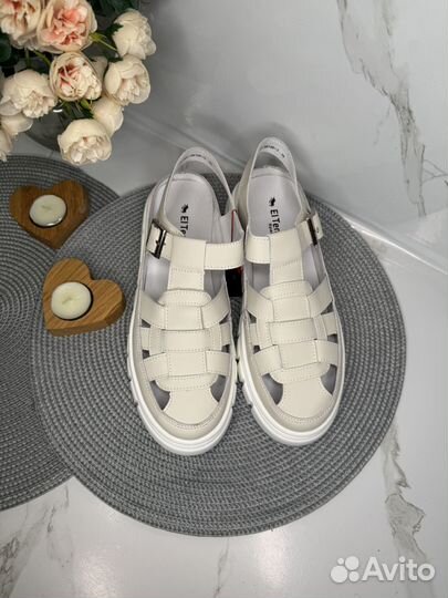 Сандалии женские кожаные Новые El Tempo беж