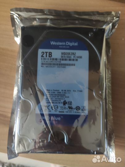 HDD WD Blue 2 Тб новые, не китай