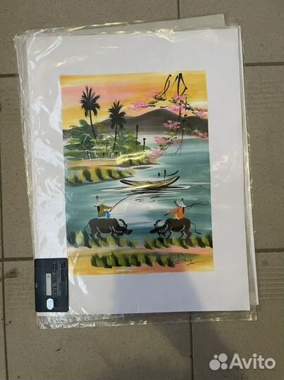 Картины Вьетнам шелк
