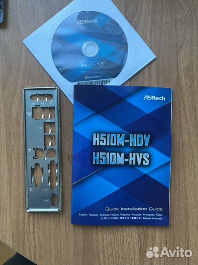 Плата сокет 1200 AsRock H510M + Core i3 10100