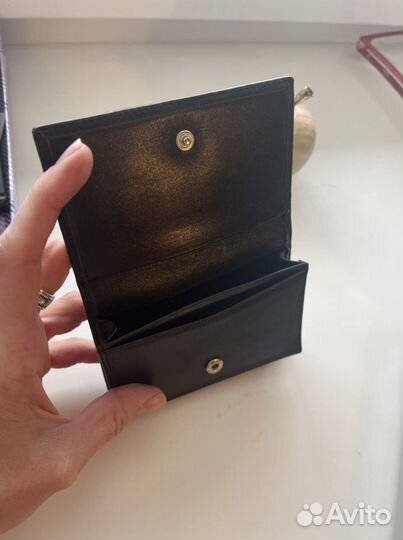 Визитница натуральная кожа со стразами Svarovski