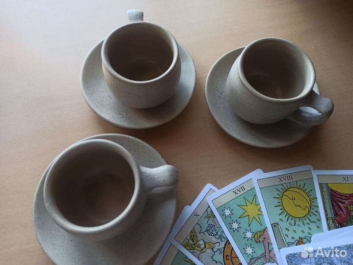 Кофейный сервиз на 3 персоны керамика Литва 1980 г