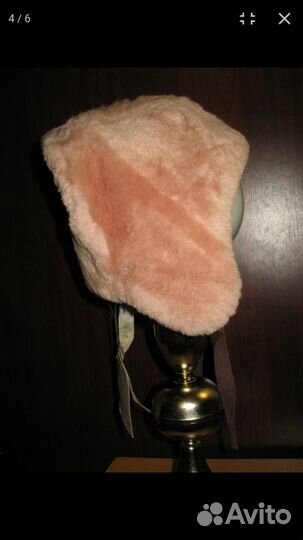 Шапка детская винтаж СССР нат.овчина новая р-р 54