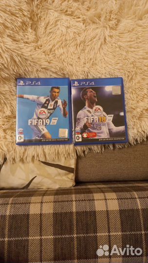 Диски fifa 19 и fifa 18 для ps4
