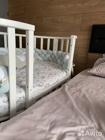 Детская кроватка трансформер с маятником