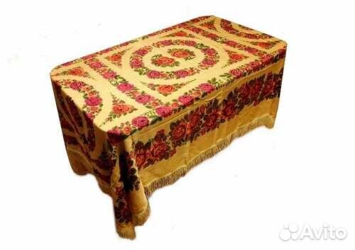 Советская скатерть с цветами
