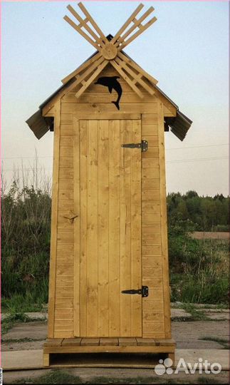 Дачный туалет деревянный Р976