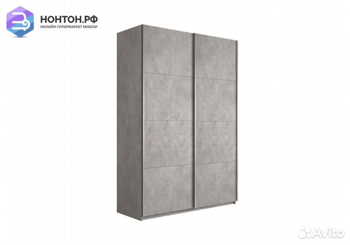 Шкаф-купе 2-х створчатый Прайм бетон
