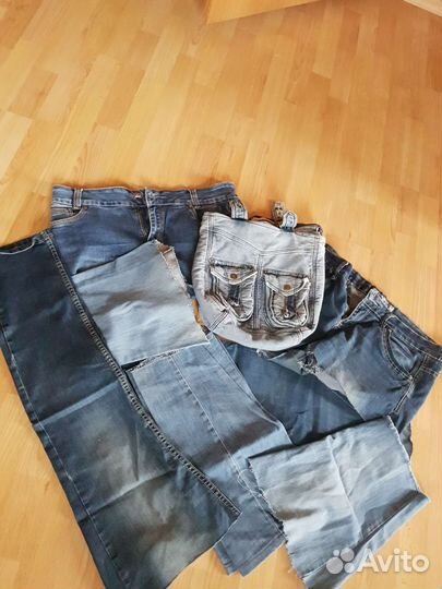 Обрезки джинсовой ткани пакетом