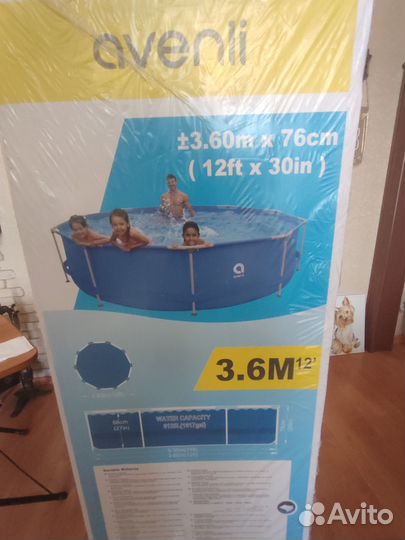 Каркасный бассейн новый avenli 3.60m76cm