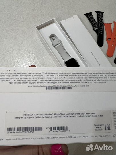 Часы apple watch 3 38 mm