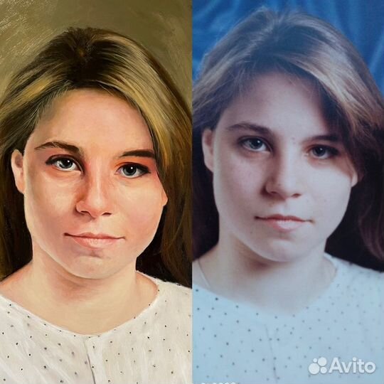 Портрет маслом картины на заказ по фотографии