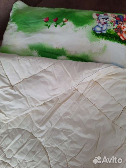 Одеяло шерстяное + подушка