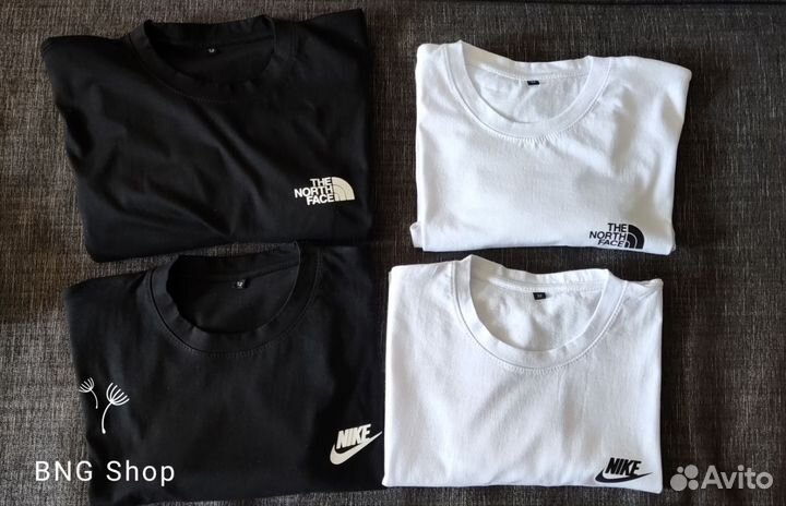 Мужские Футболки Nike/TNF, 100 Хлопок