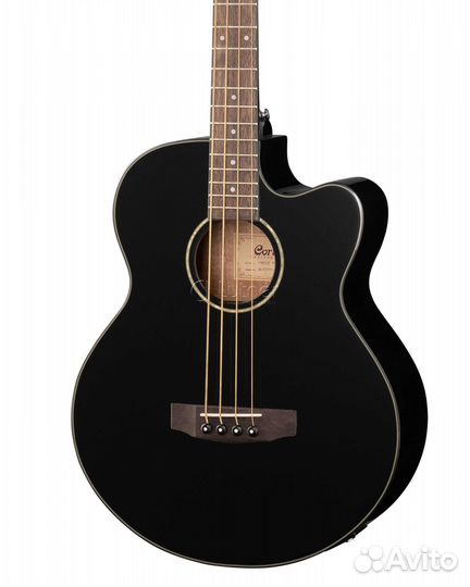 Электроакустическая бас-гитара Cort AB850F-BK-BAG