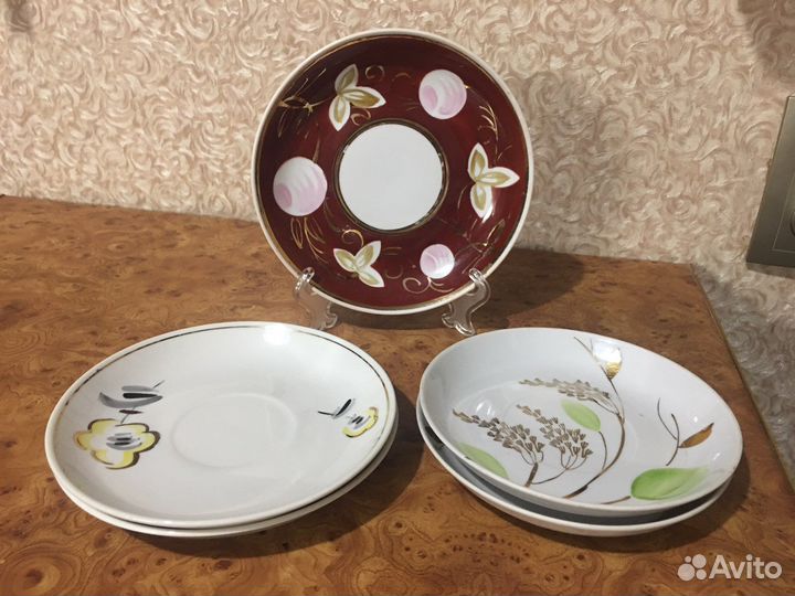 Блюдца чайные фарфор СССР
