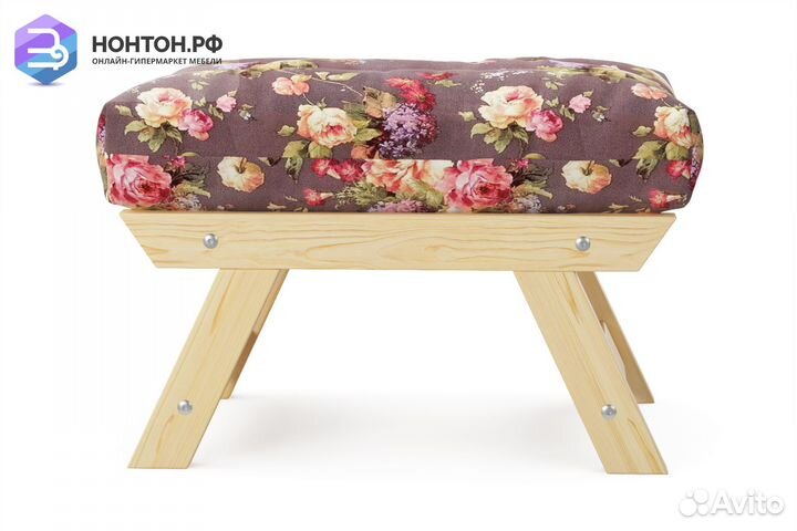 Пуф Амбер бордовый