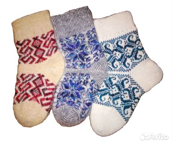 Носки вязаные шерстяные женские