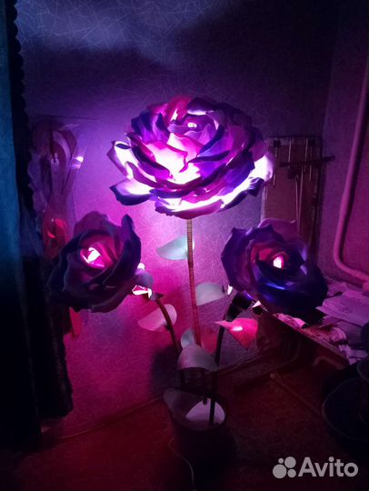 Светильник роза из изолона