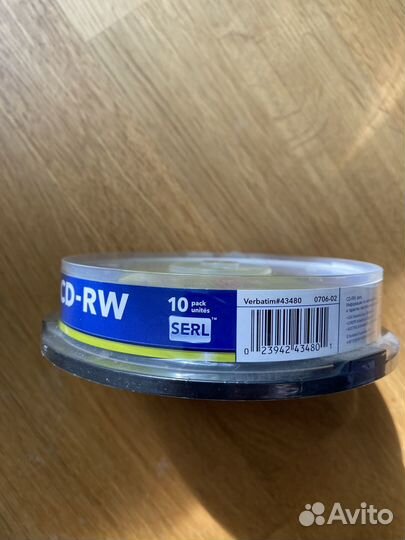 Диск CD-RW Verbatim 8-12х упаковка 10 штук