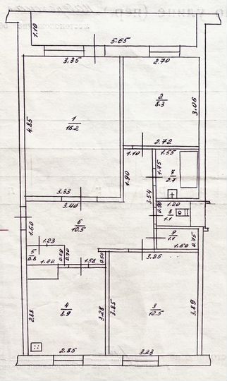 3-к. квартира, 62,1 м², 1/5 эт.